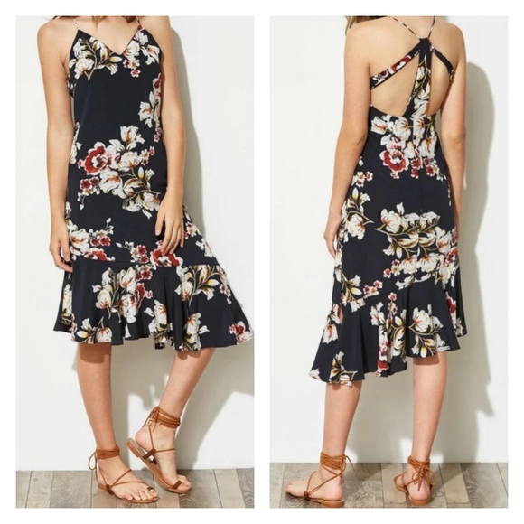 ZARA Frilled Floral Blogger Fav Camisol Midi XS - Picture 1 of 12